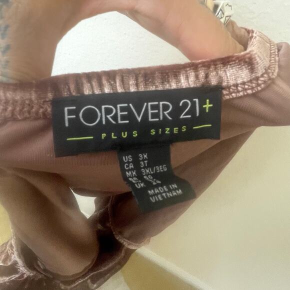 Forever 21 Womens Top 3XL Fairy Velvet Whimsigoth Romantic Holiday Peasant Boho - Picture 5 of 8